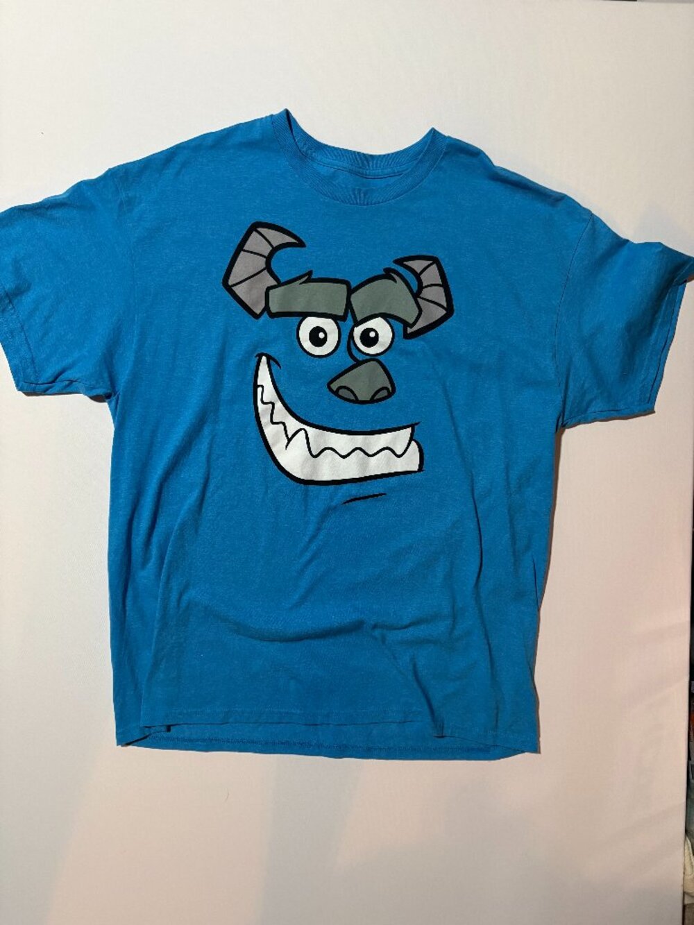 Disney Pixar Monsters Inc Sulley Big Face Graphic T Shirt Men’s XL Blue